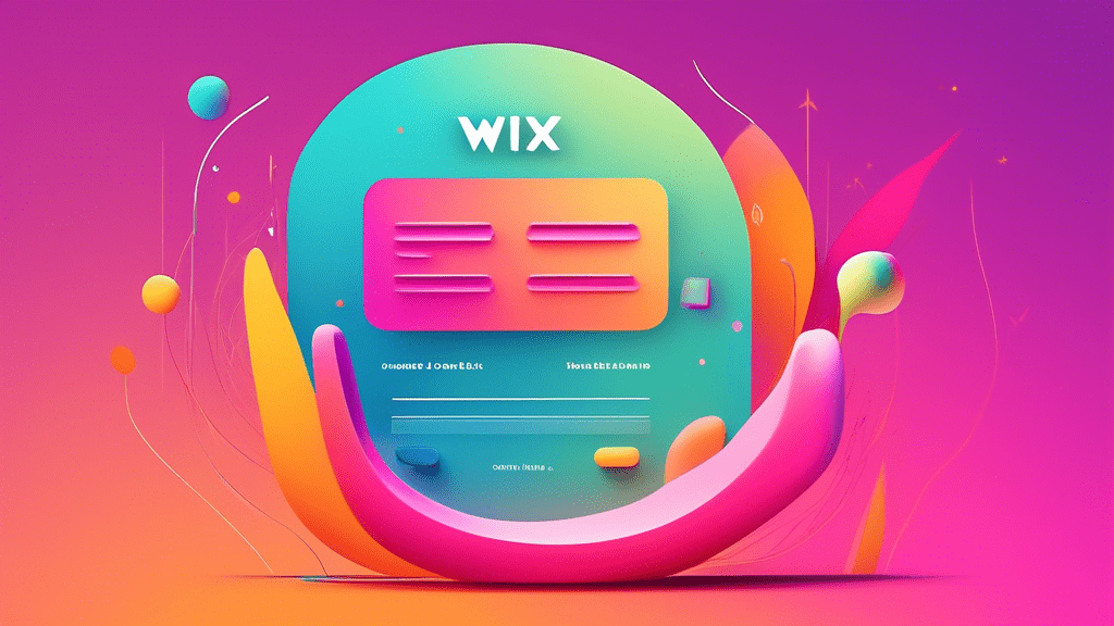A sleek contact form on a website, with the Wix logo in the corner.