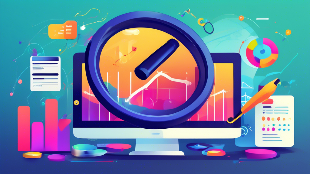 Create an image that represents the concept of boosting your conversion rate. Show a visually appealing website or app interface with engaging content, graphs and charts indicating improvement, and a