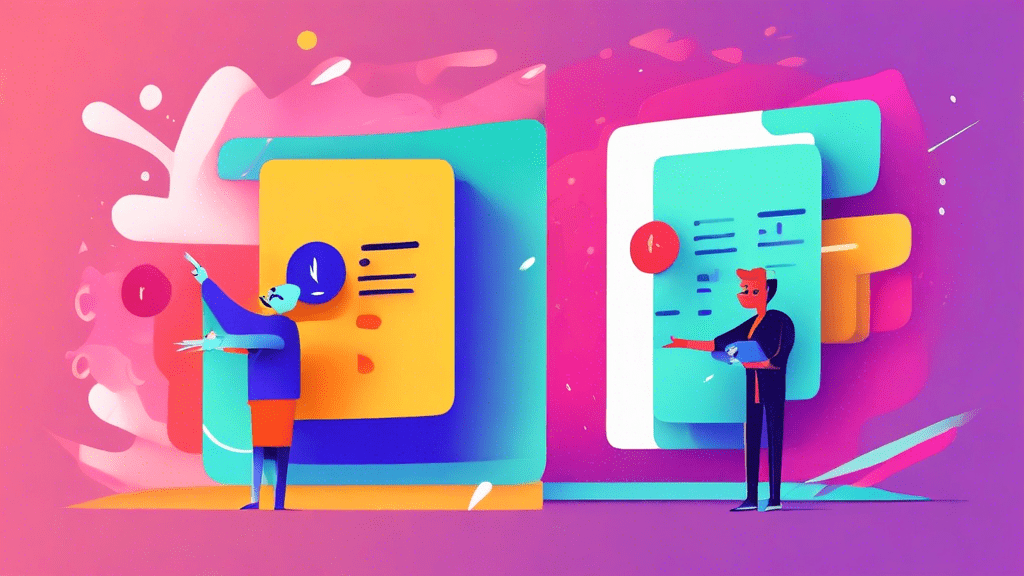 A split email with one half showing the CC field and the other half showing the BCC field, with an animated character pointing to each.