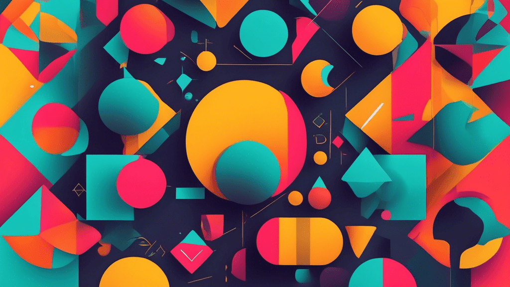 A graphic design tips and tricks infographic with a Canva logo, bright colors, and geometric shapes.