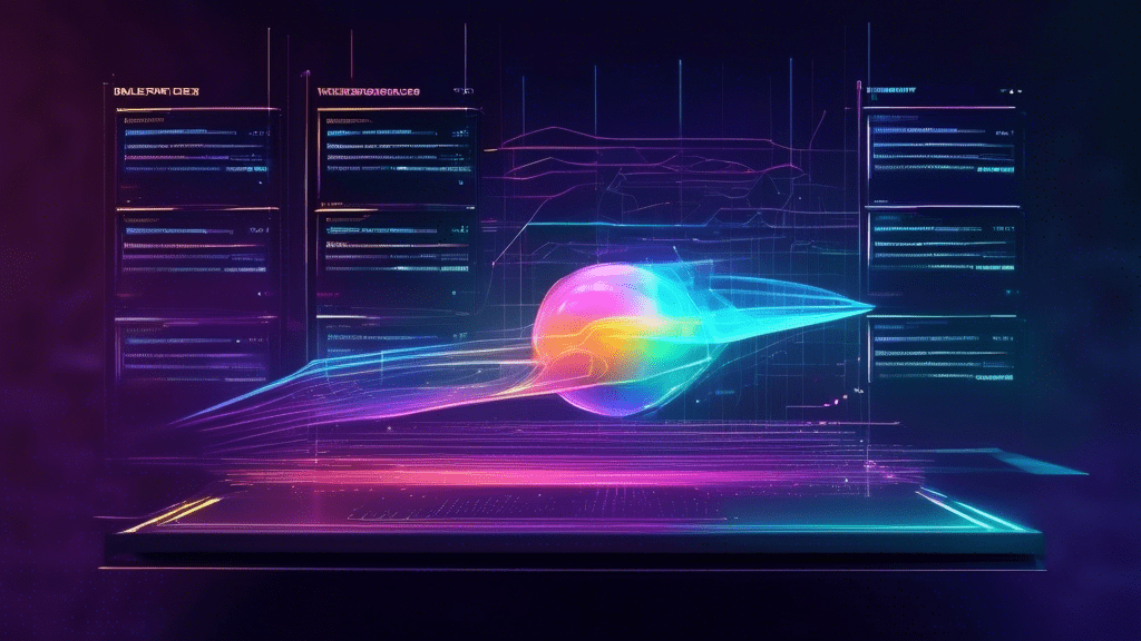 DALL-E Prompt:nA futuristic software code editor interface displaying a holographic changelog floating above the screen, with lines of code transforming and evolving into new versions, symbolizing the