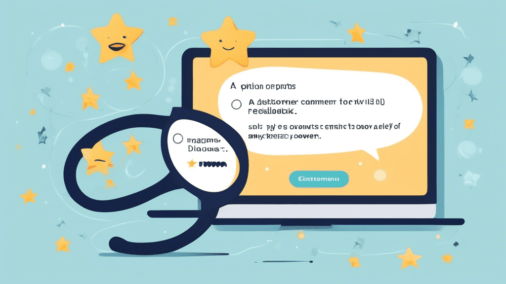 ## DALL-E Prompts for Customer Review Software:nn**Option 1 (Literal):** A computer screen displaying customer review stars and feedback comments, with a magnifying glass hovering over the reviews, symbolizing analysis.nn**Option 2 (Conceptual):** A dialogue bubble filled with stars and positive words floating above a group of diverse people, representing the power of customer feedback.nn**Option 3 (Metaphorical):** A plant growing out of a pile of customer review cards, symbolizing growth fueled by feedback.nn**Option 4 (Humorous):** A robot reading a customer review with a confused expression, highlighting the challenges of understanding human feedback. n n**Bonus Tip:** You can add stylistic keywords like 3D render, isometric, watercolor, or photorealistic to customize the image further.