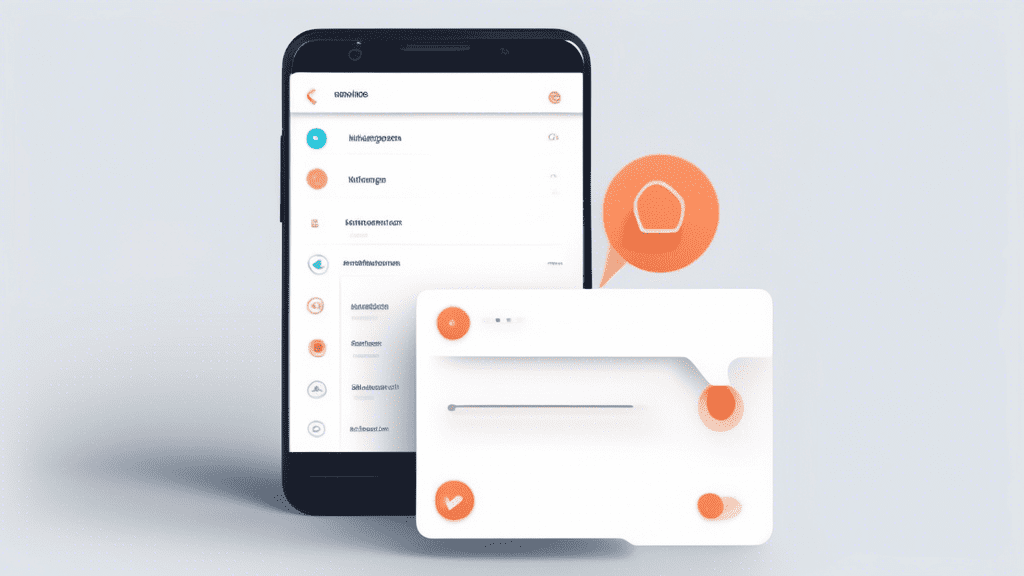 Create an image featuring a modern Android smartphone with notifications appearing. The screen should display a voicemail notification in the top bar being resolved or fixed, with visible icons for vo