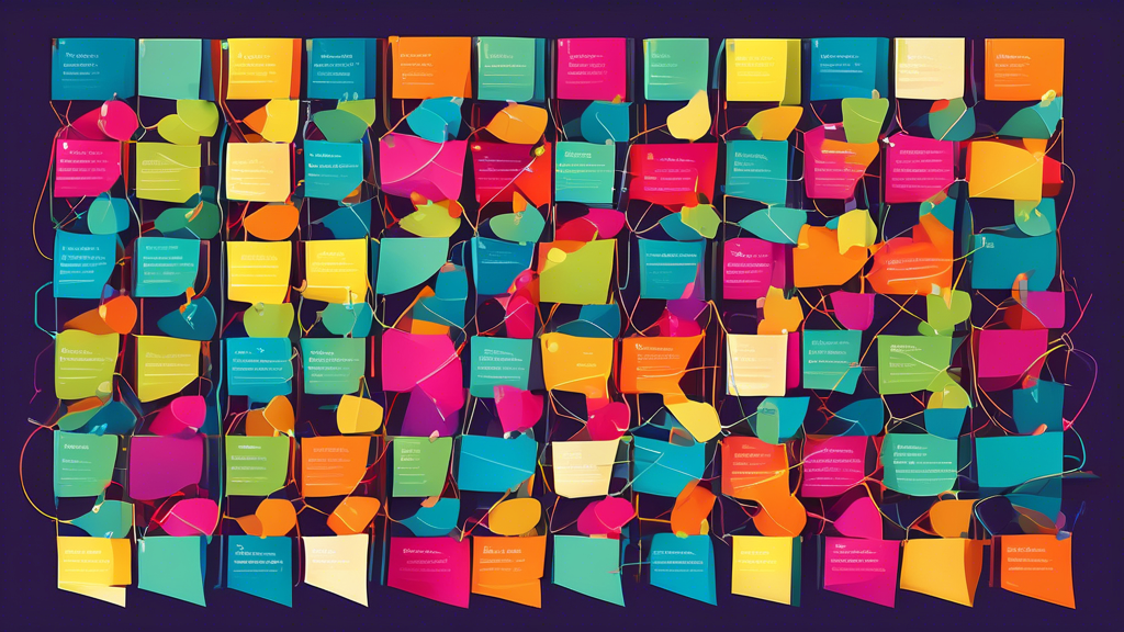 A colorful, interconnected network of calendars symbolizing collaboration and shared schedules.