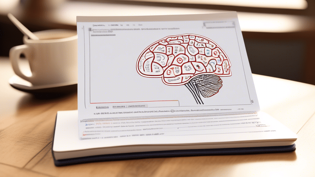 A Wolfram Language notebook displaying code that generates text with a large language model, with a stylized brain superimposed over the code.