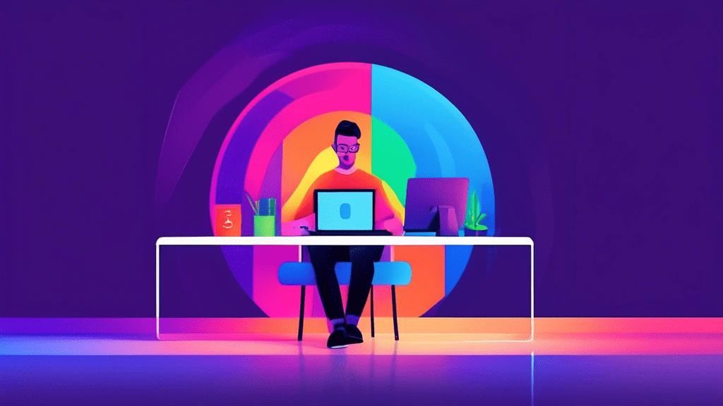 DALL-E Prompt: A person sitting at a computer with a login screen displayed, showing the GoHighLevel logo. The background is a clean, modern office space with a minimalist design.