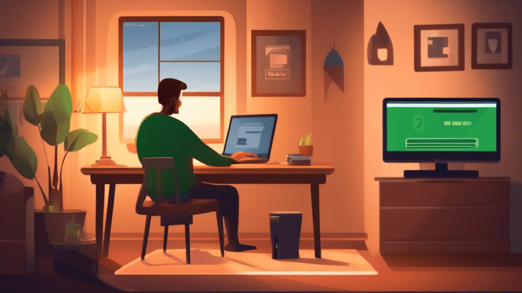 A DALL-E prompt for an image that relates to the article title How to Log In to Your CenturyLink Account at Home could be:nnA person sitting at a computer in their living room, typing on the keyboard