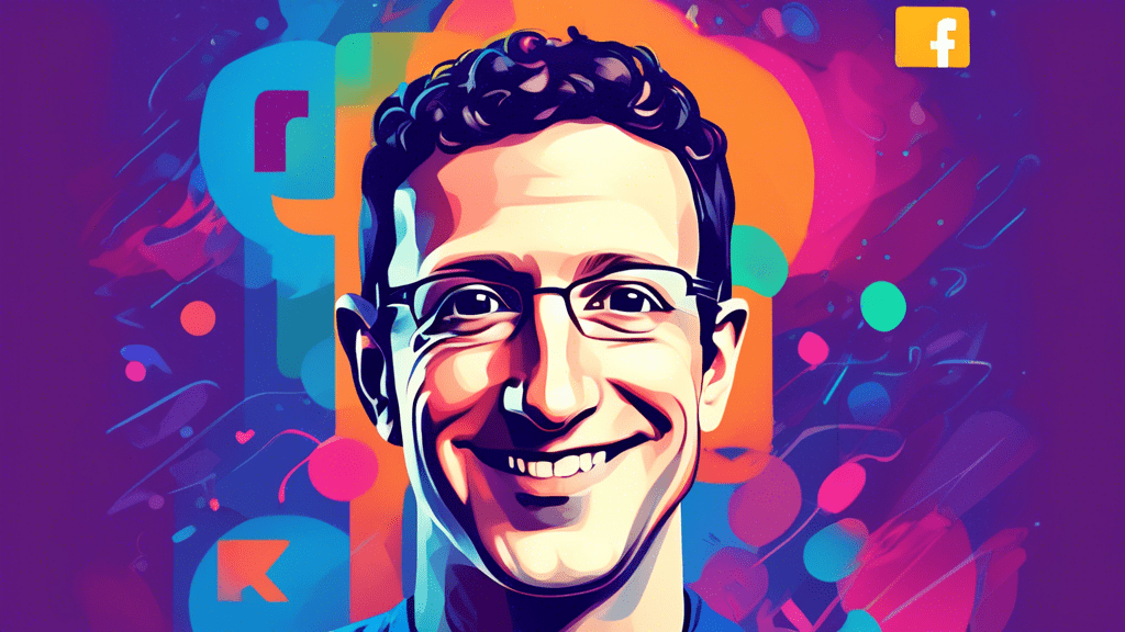 A portrait of Joel Kaplan, Facebook's head of global policy, with a Facebook logo in the background.
