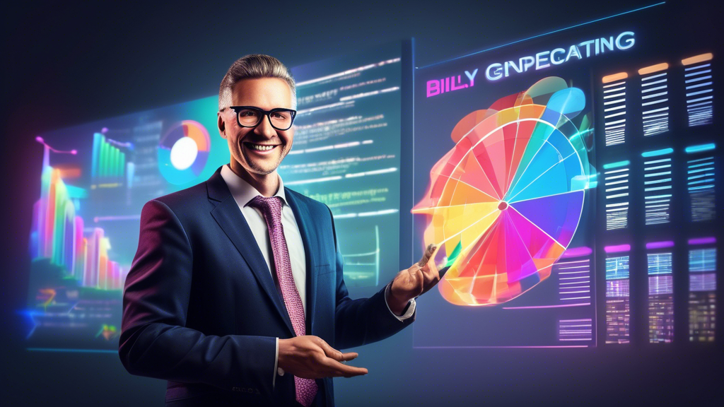 Here is a possible DALL-E prompt for an image related to the article title Mastering Marketing Strategies with Billy Gene:nnConfident smiling businessman in a suit giving a marketing presentation, wit