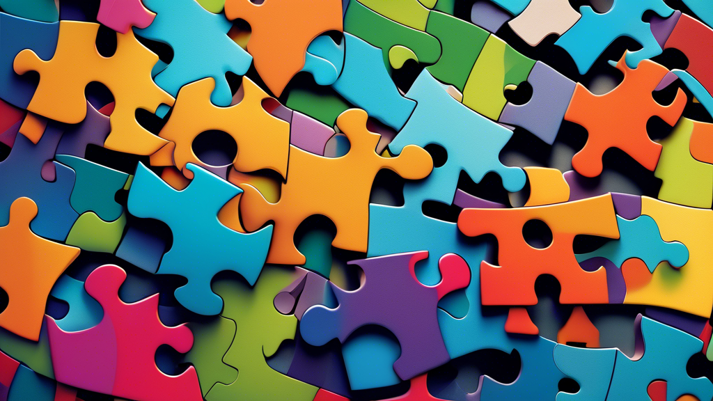 Puzzle pieces made of different materials fitting perfectly together.