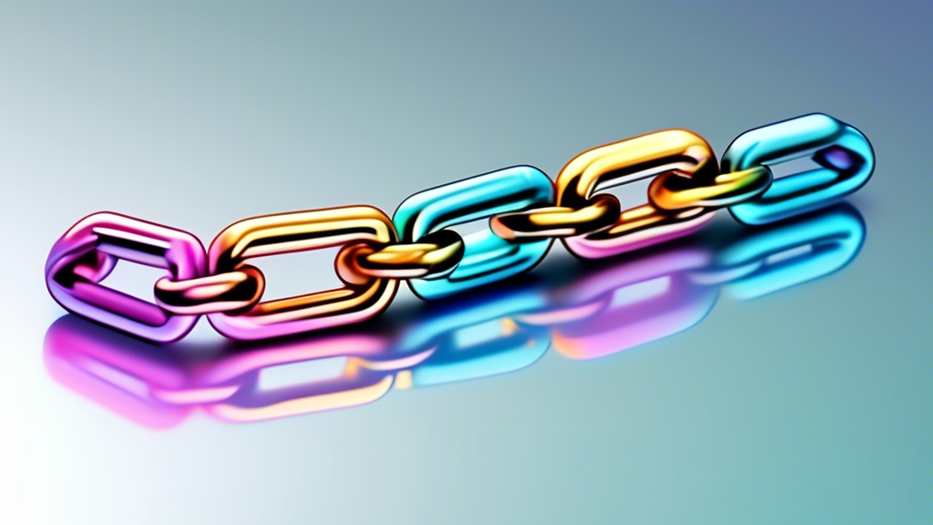 DALL-E prompt: A tiny, intricate chain link made of shiny metal, resting on a reflective surface, with a long URL engraved on one side and a much shorter URL on the other, symbolizing the concept of U