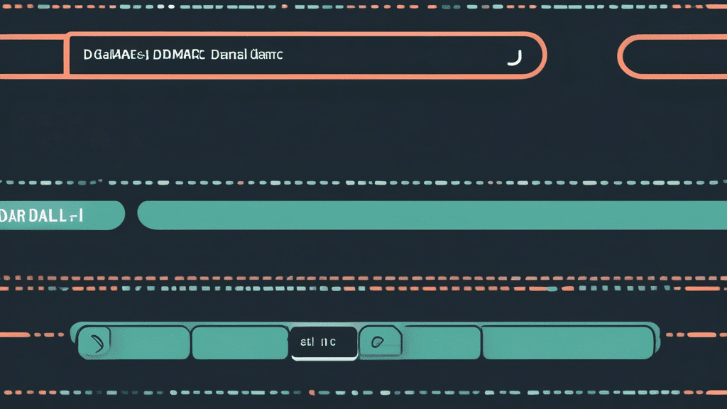 A DALL-E prompt for an image related to Simple DMARC Record Generator:nnA minimalist digital illustration showing a simple web form or user interface for generating a DMARC record. The interface shoul