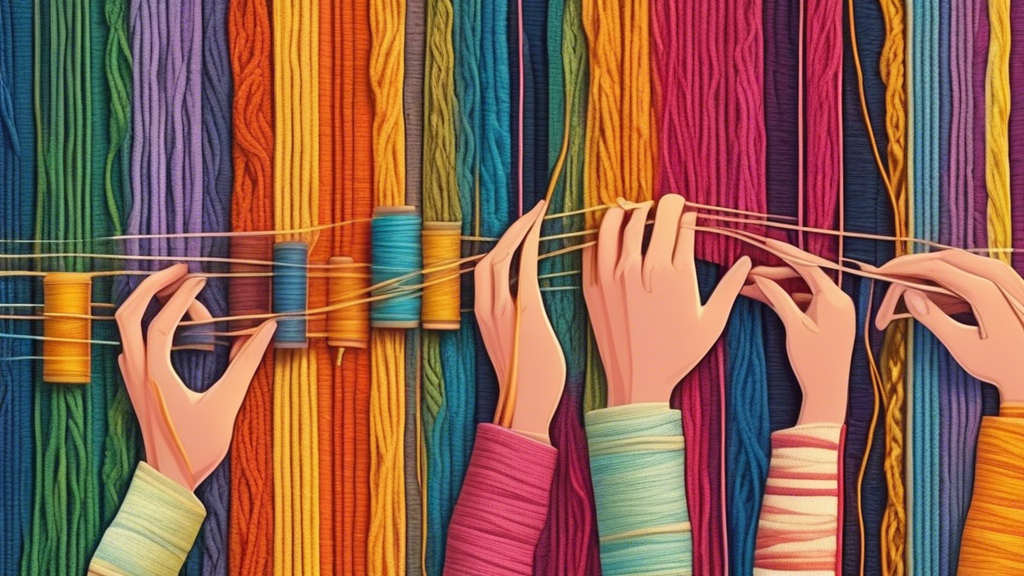 A hand using colorful threads to stitch together a message on a tapestry, with each thread representing a different customer and their unique preferences.
