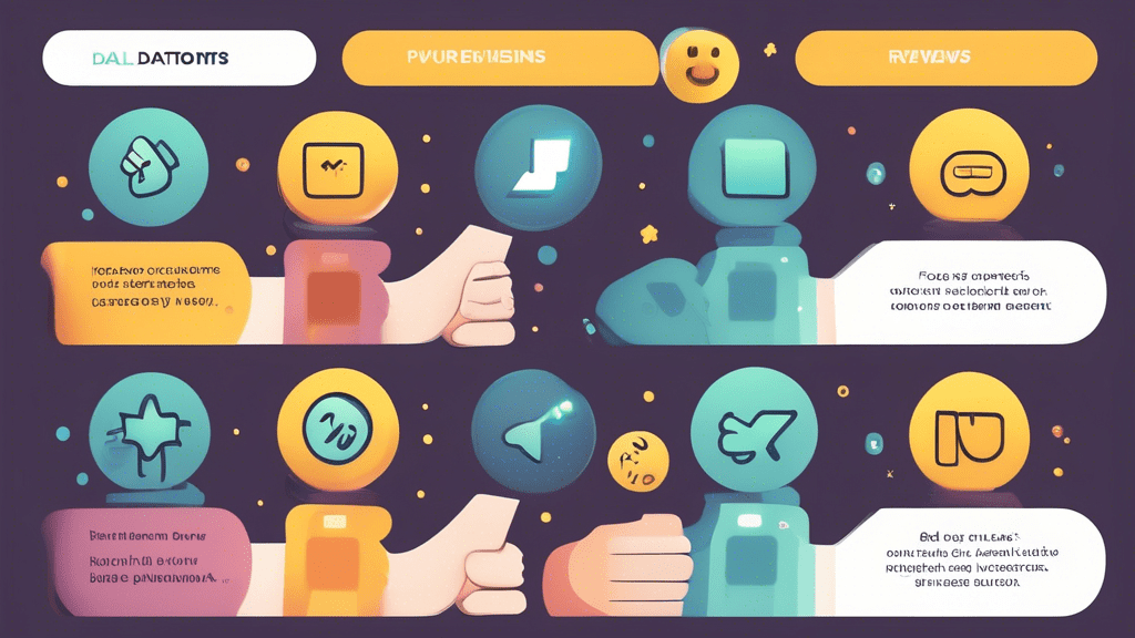Here are a few DALL-E prompts related to The Power of Customer Reviews, each with a slightly different focus:nn**Option 1: Focus on consumer choice**nn> A hand hovering over a glowing smartphone, with multiple thumbs up and thumbs down emojis emerging from the screen, representing customer reviews influencing a purchase decision.nn**Option 2: Focus on business impact**nn> A storefront with a glowing five-star rating hovering above it, surrounded by a crowd of eager customers.nn**Option 3: Focus on the emotional aspect**nn> A person smiling widely while reading positive reviews on their laptop, surrounded by warm, inviting colors. nn**Option 4: More abstract concept**nn> A scale balancing a stack of gold coins on one side and glowing five-star reviews on the other, symbolizing the value of customer feedback. nn**Option 5: Playful and modern**nn> A robot happily reading glowing customer reviews on a tablet, with a speech bubble saying People love us!nnRemember that you can add additional details to these prompts to refine the image further. For example, you could specify the style (photorealistic, watercolor, etc.), color scheme, or specific elements you want to see.