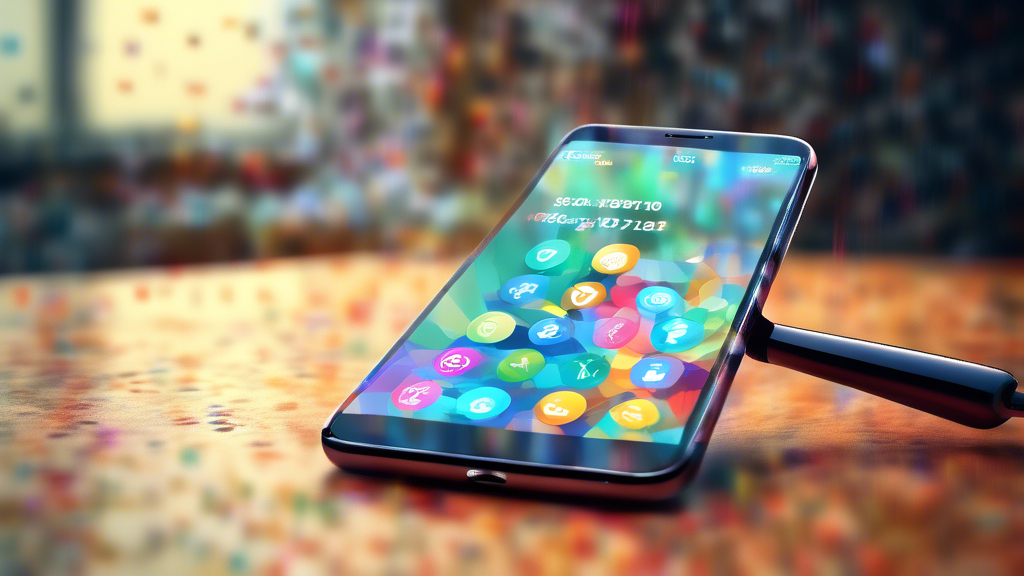 A smartphone with a magnifying glass hovering over the screen, focusing on the country code of the phone number.