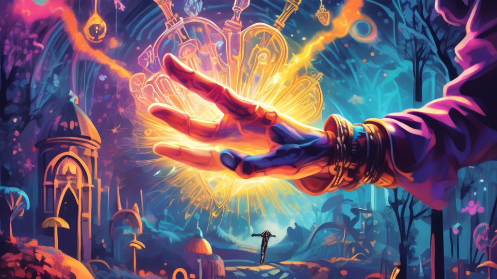 Here's a potential DALL-E prompt for an image to accompany the article Unlocking the Power of Magic Links: Streamlining Navigation and Boosting Engagement:nnA vibrant, stylized illustration showing a