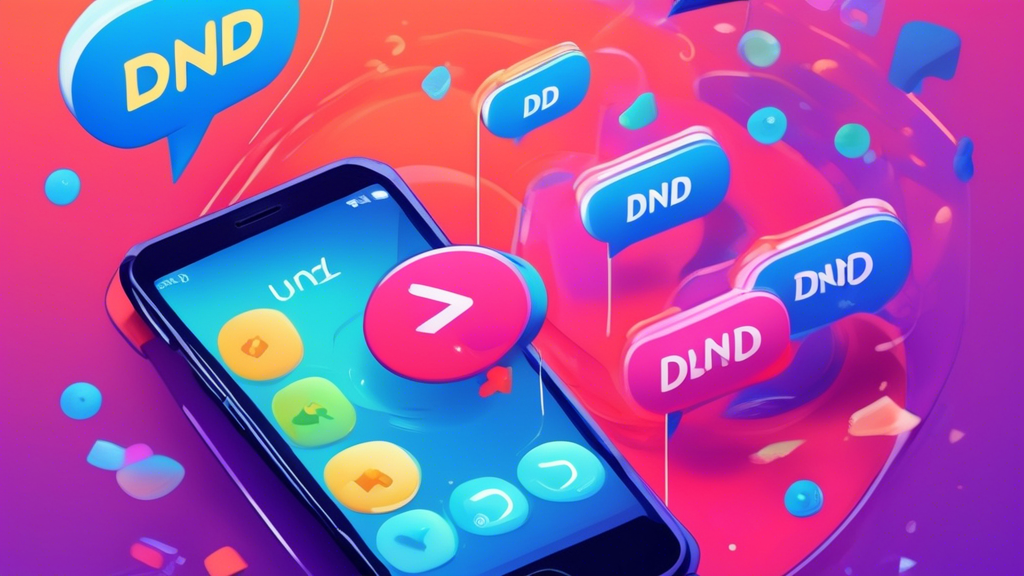 A phone with a notification bubble that says dnd and is surrounded by zzz's.
