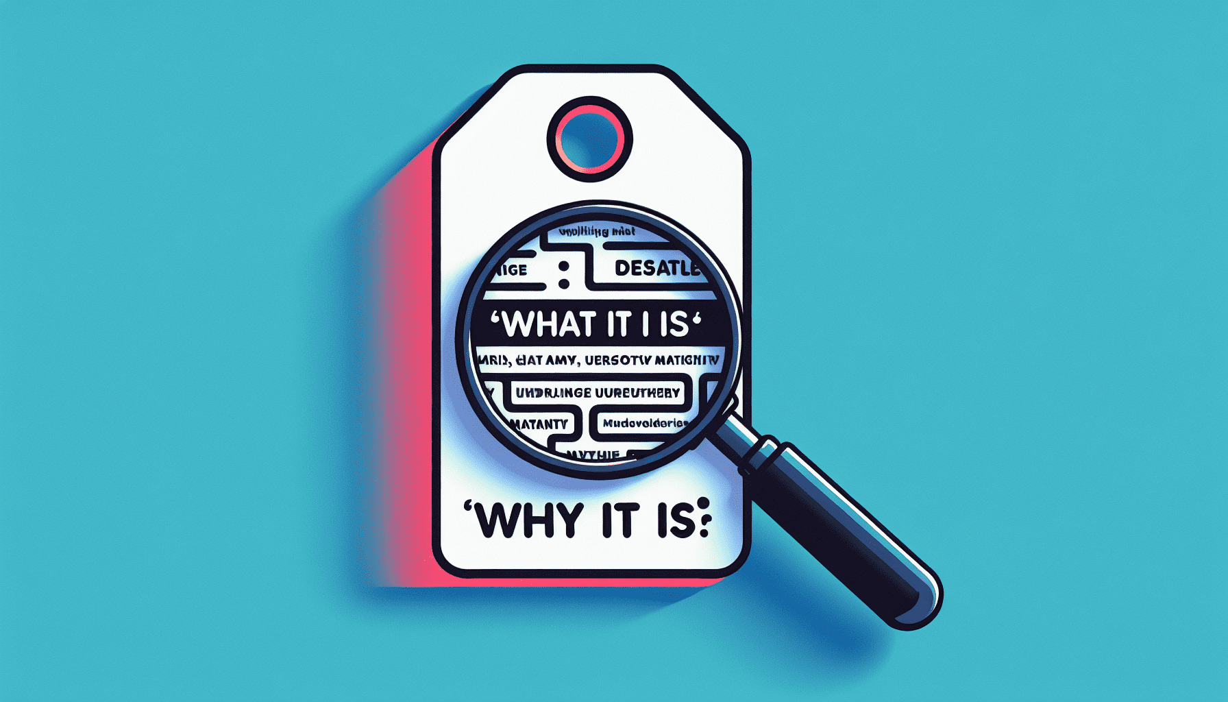 A plain white label with a magnifying glass hovering over it, revealing the words What It Is and Why It Matters underneath.