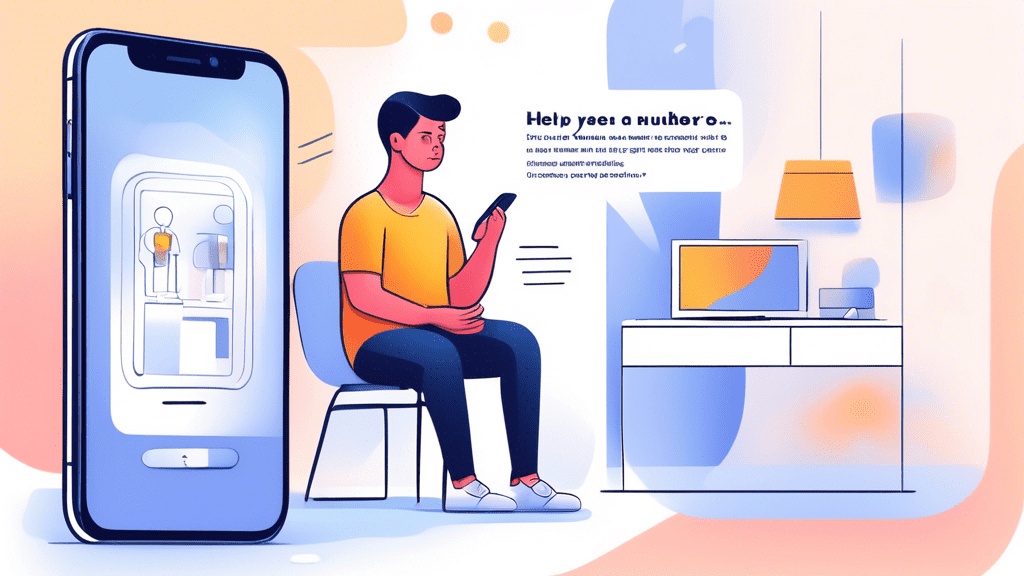 Create an illustration showcasing a smartphone screen displaying the LINE app, with a warning message indicating an Invalid Phone Number Error. In the background, show a user looking frustrated and co