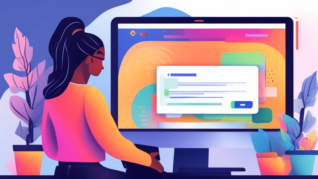 A step-by-step illustration of logging in to GoHighLevel, featuring a person at a computer with the GoHighLevel website on the screen, entering their username and password, and then successfully acces