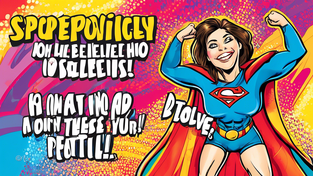 DALL-E Prompt:nA smiling person wearing a superhero cape, standing confidently with their hands on their hips, surrounded by a vibrant aura of energy and positivity. In the background, there are empow