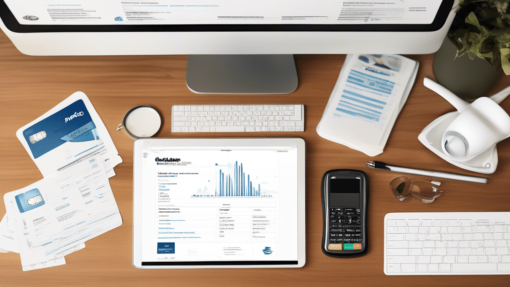 Create a detailed image that captures the essence of understanding charges from Paddle.com. The scene should include a desktop computer displaying the Paddle.com website, showing a breakdown of charge
