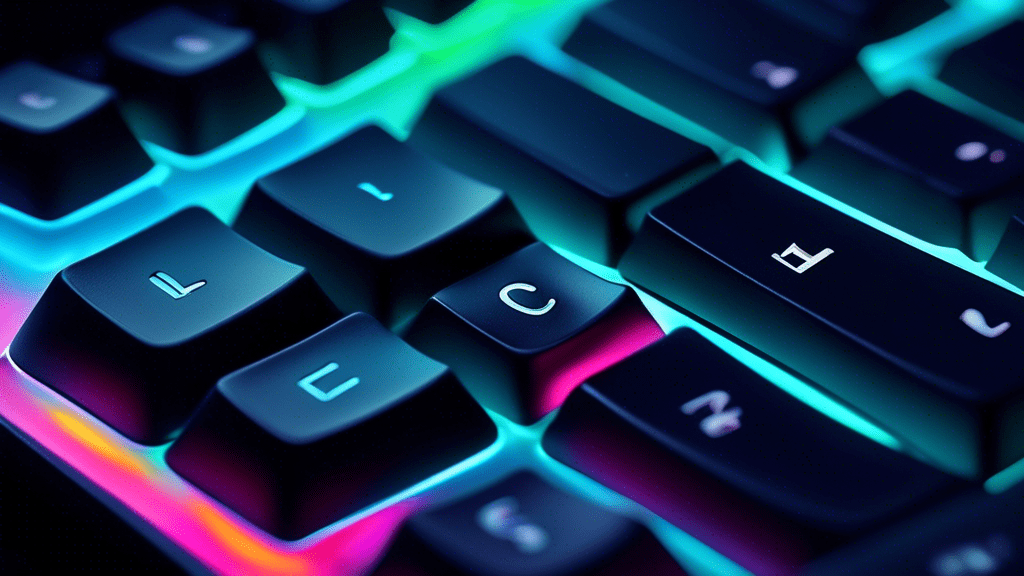 A close-up photo of a keyboard with the L and C keys glowing brightly.