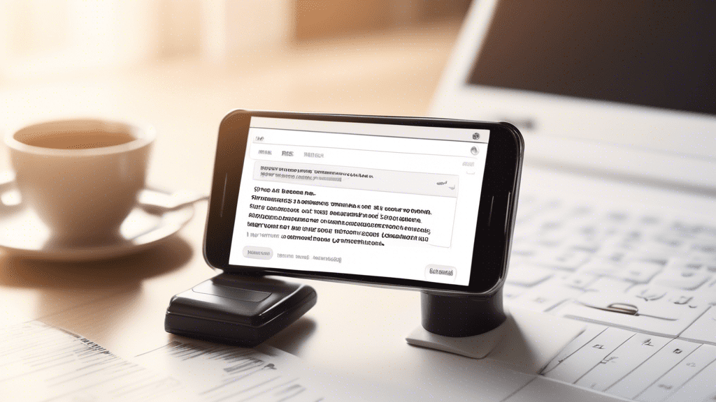An image depicting a mobile phone screen displaying a clearly formatted transactional SMS message, highlighting important details such as the sender's name