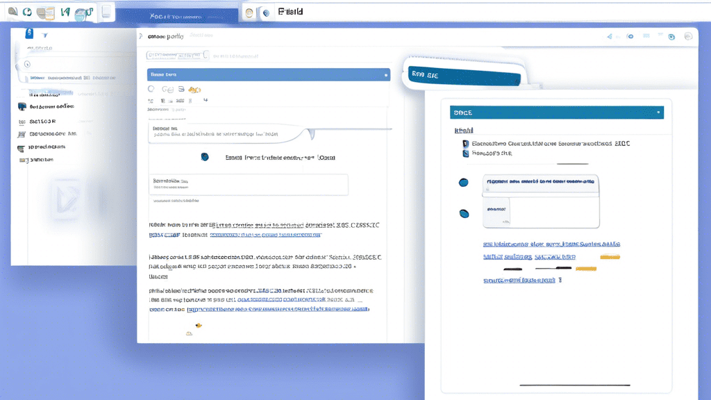 Create an image of a computer screen displaying an email interface. The email draft includes multiple recipient addresses in the BCC field. The user is dep