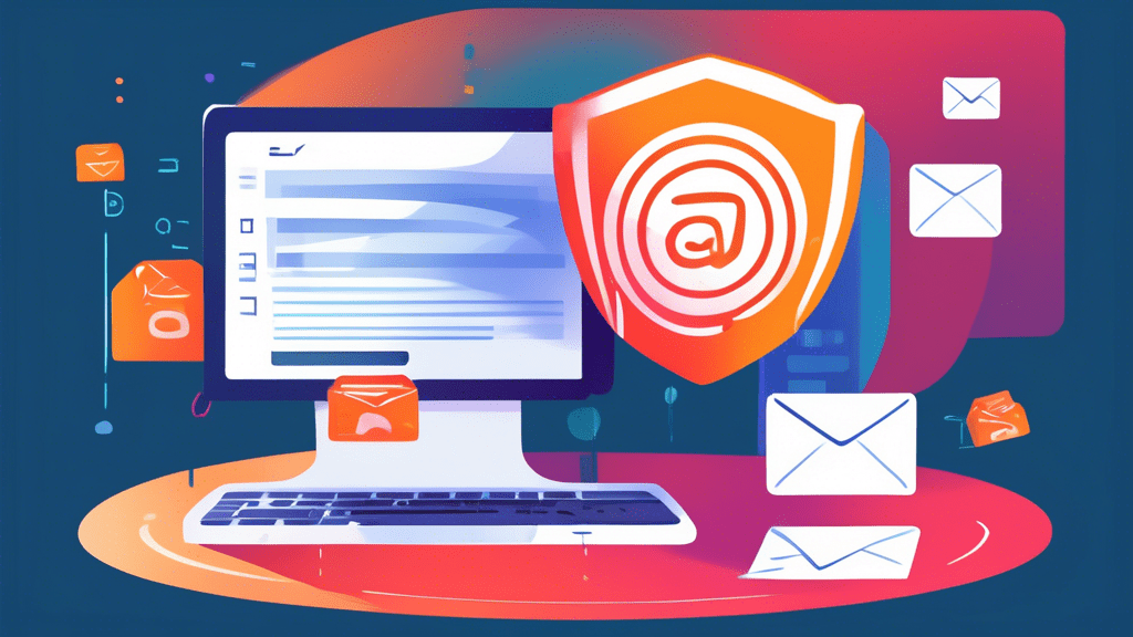An illustration of an email being composed on a computer screen, with multiple email addresses in the BCC (Blind Carbon Copy) field, symbolizing privacy an