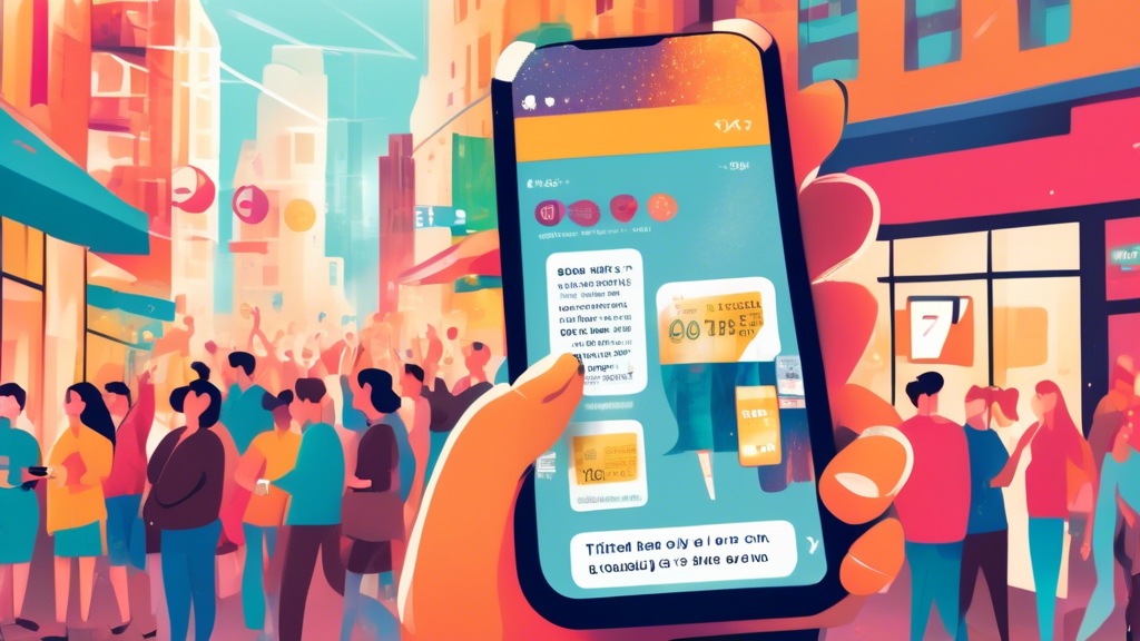 A smartphone screen displaying a text message with a special offer, bolded expiry time, and a limited-time discount; the phone held in a person's hand, wit