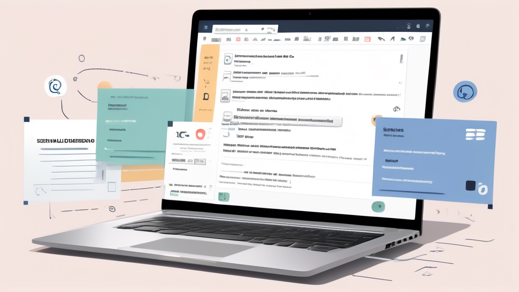 Create an image of a professional email interface with the “BCC” field highlighted. The email is being composed on a sleek laptop, and the sender is attent