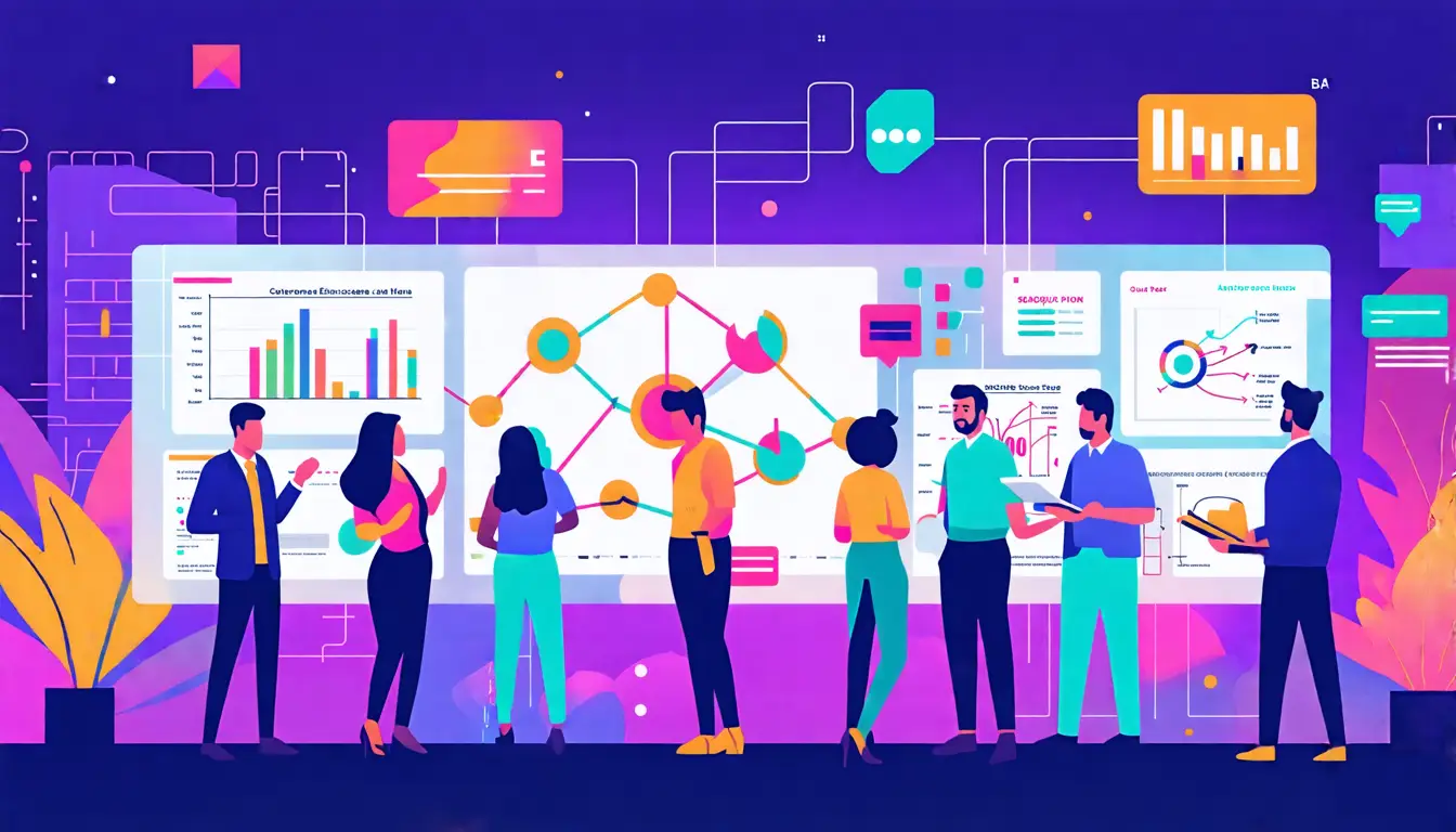 Create an image of a modern networking event in a stylish urban setting, featuring diverse professionals engaging in conversation and sharing ideas about c